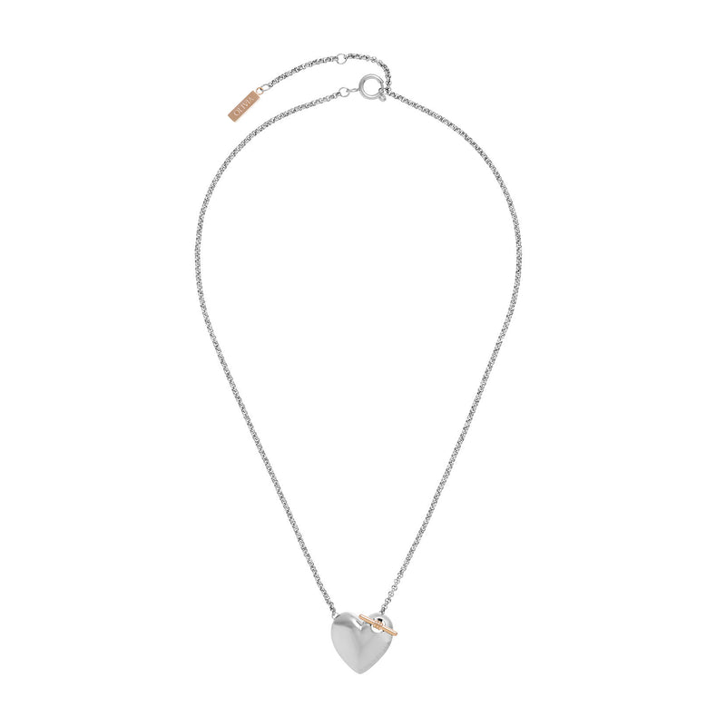Classic Knot Heart Silver Necklace