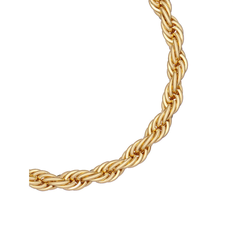 Rope Chunky Chain Gold Tone Necklace