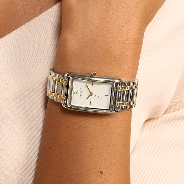 Classic 23mm Grove White & Two Tone Bracelet Watch