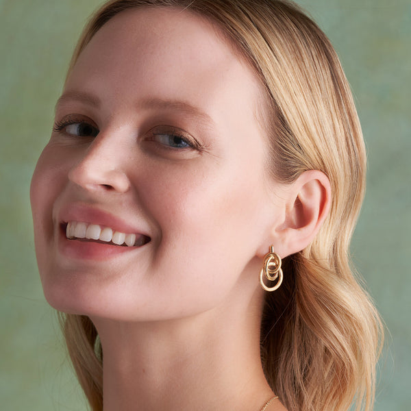 Classic Encircle Gold Plated Earrings