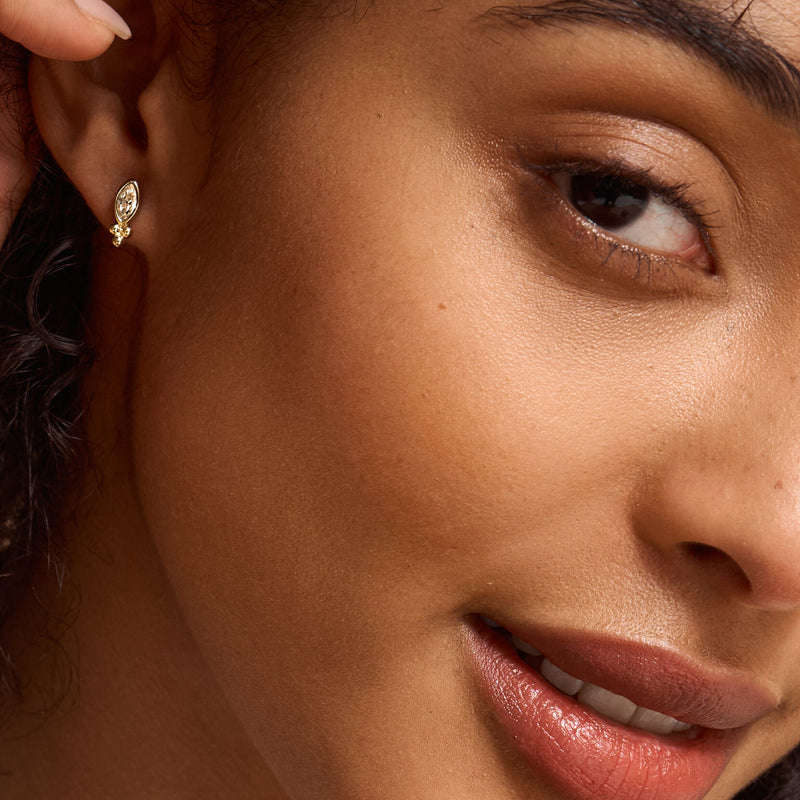 Classic Dainty Gold Plated Stud Earrings