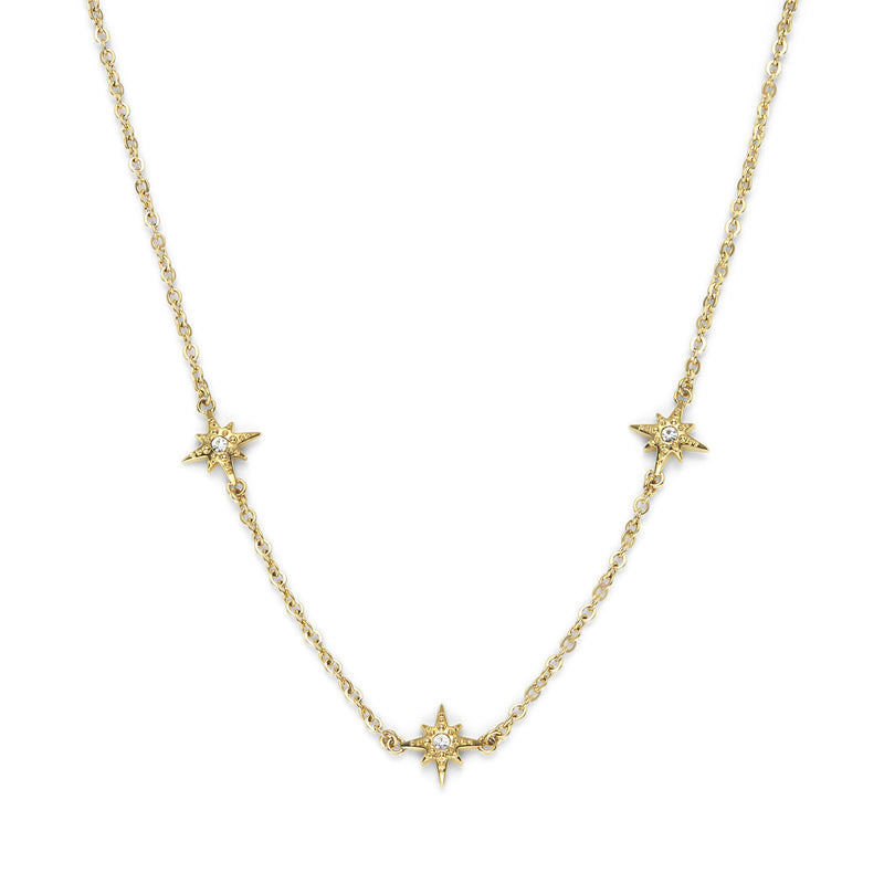 Trend Edition Ever Stacked North Star Gold Plated Stacking Necklace