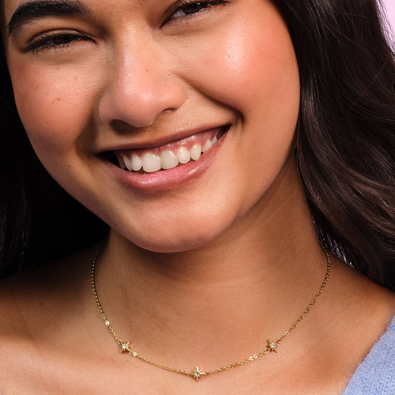 Trend Edition Ever Stacked North Star Gold Plated Stacking Necklace