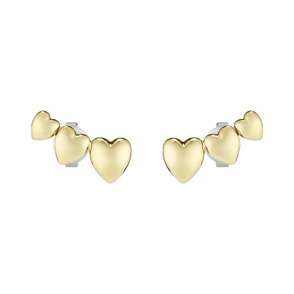 Classic Mini Heart Gold Plated Stud Earrings