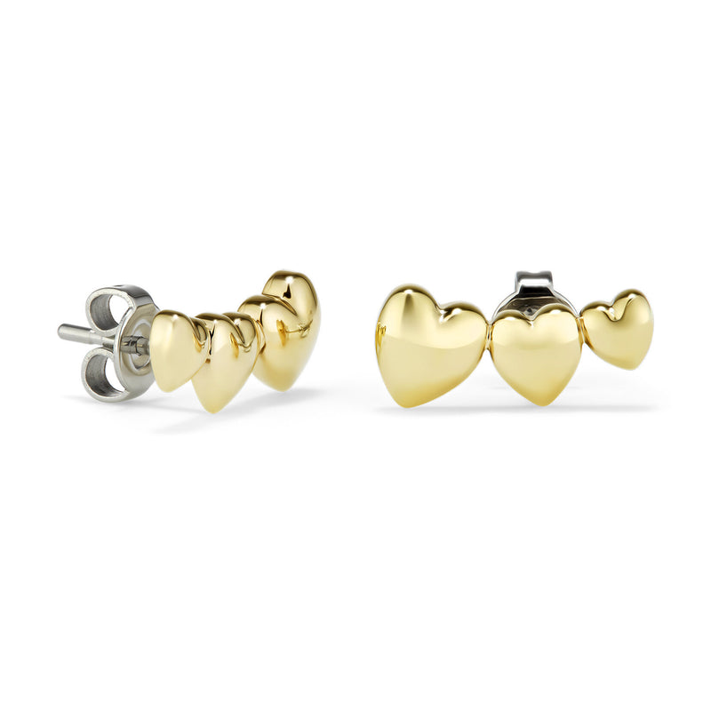Classic Mini Heart Gold Plated Stud Earrings