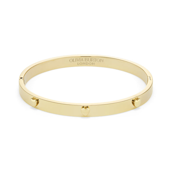 Classic Mini Heart Gold Plated Bangle