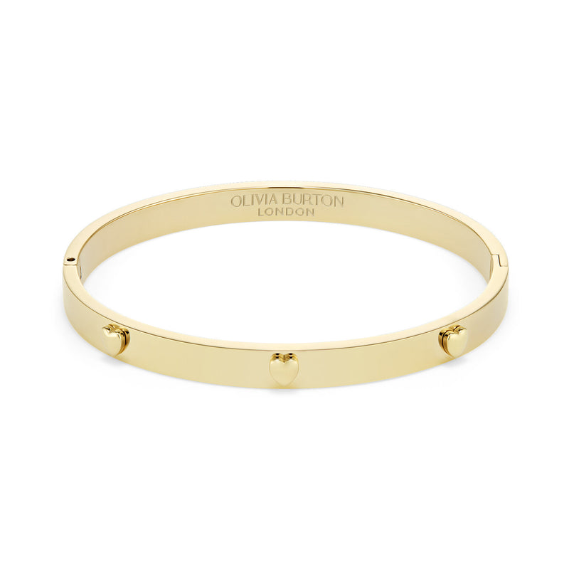 Classic Mini Heart Gold Plated Bangle