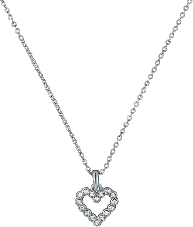 Amore Crystal Halo Heart Pendant Necklace