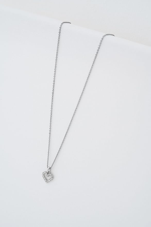 Amore Crystal Halo Heart Pendant Necklace