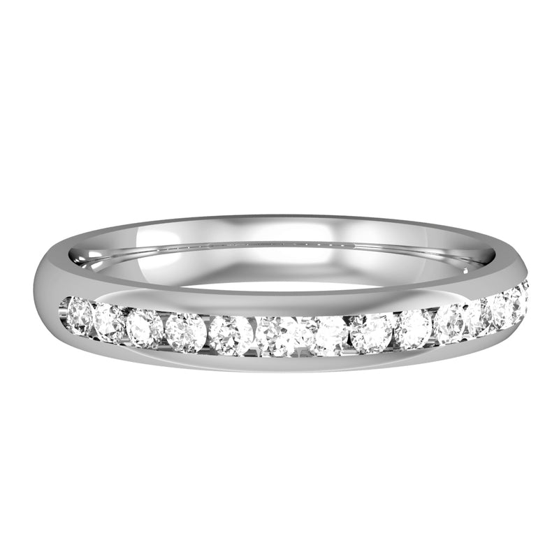 2.5mm Court Band Diamond Half Channel-set