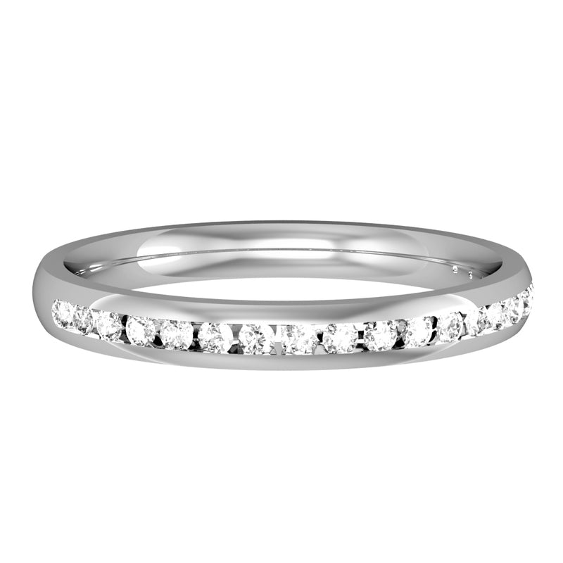 2.5mm Court Band Diamond Half Channel-set