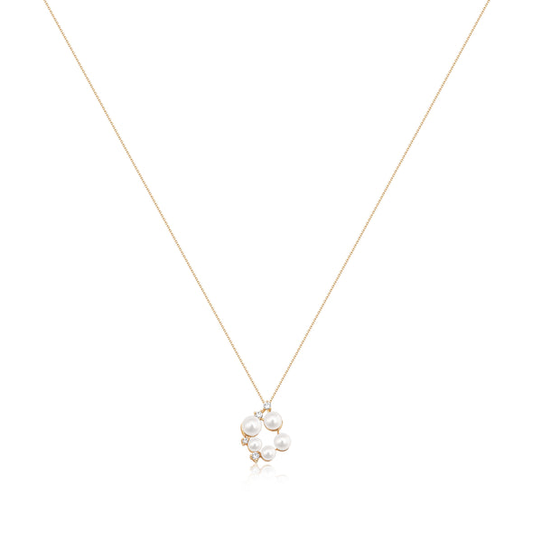 Pearl and Diamond Cluster Pendant