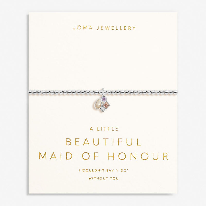 Bridal A Little 'Maid Of Honor' Bracelet In Silver Plating
