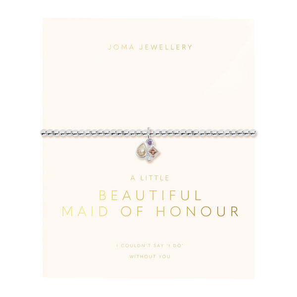 Bridal A Little 'Maid Of Honor' Bracelet In Silver Plating
