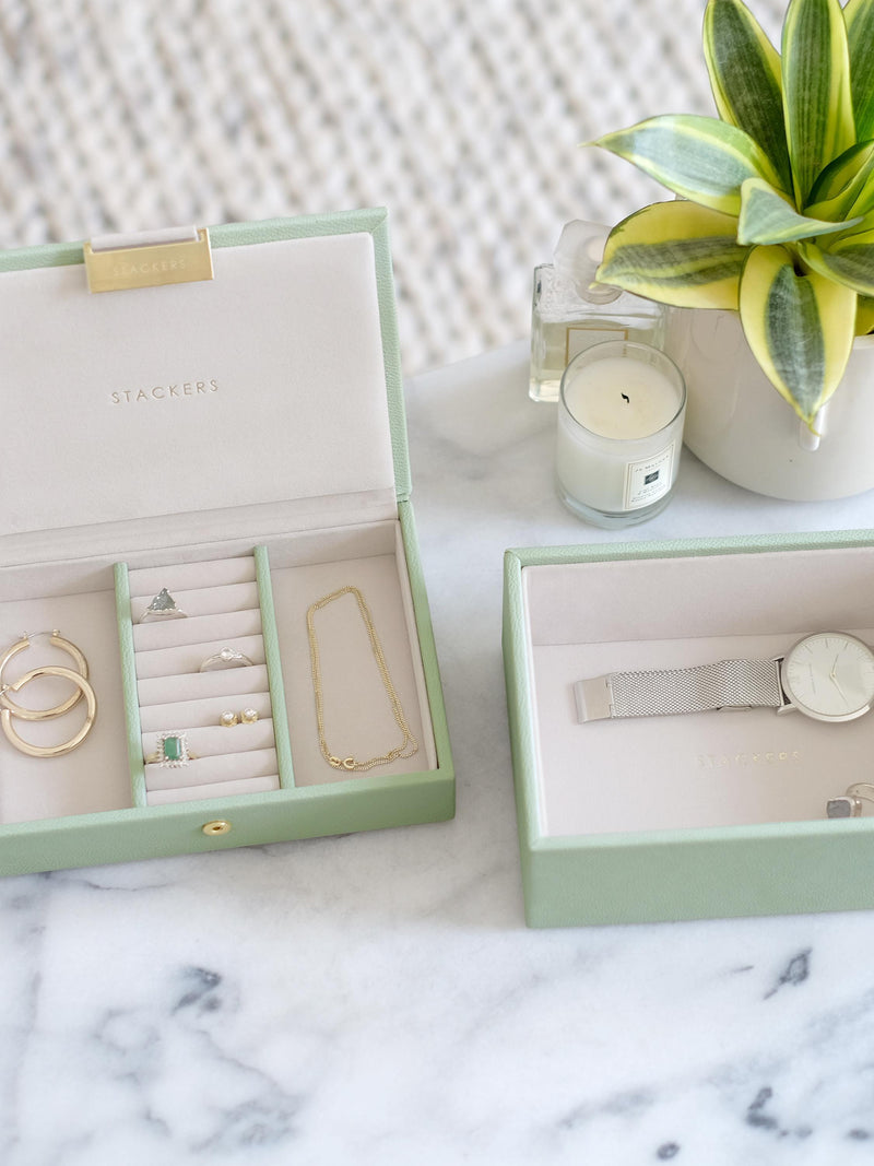 Mini Jewellery Box Set Sage Green