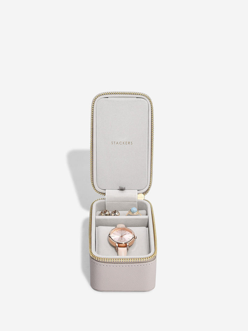 Travel Jewellery & Watch Box Taupe