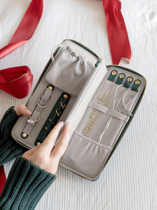 Jewellery Roll  Forest Green