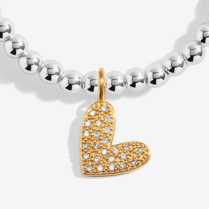 A Little 'Love You To Bits' Bracelet In Silver And Gold Plating