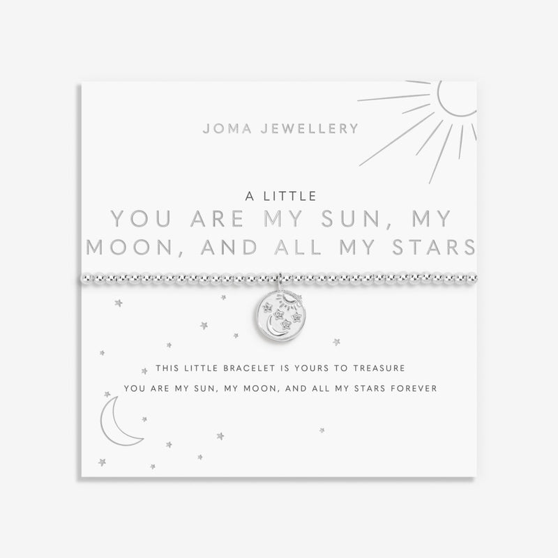 A Little 'You Are My Sun, My Moon, And All My Stars' Bracelet In Silver Plating