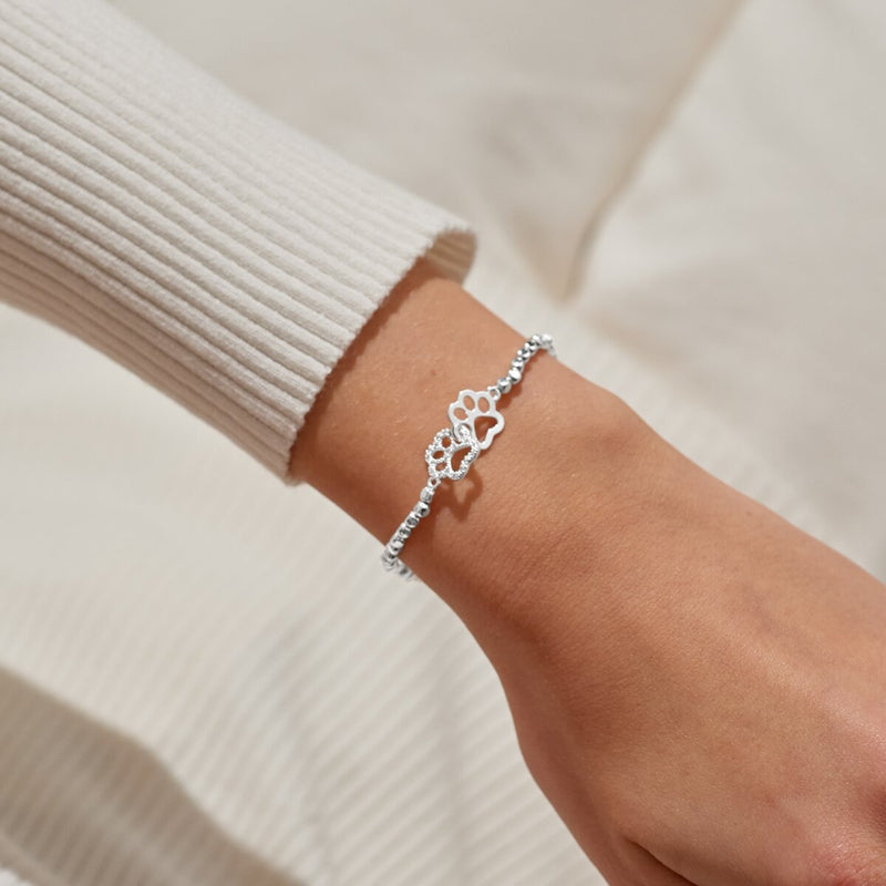 Forever Yours 'Perfect Paw Print' Bracelet In Silver Plating