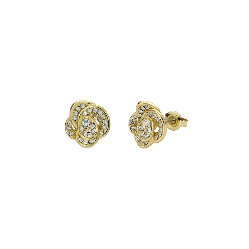 Florine Crystal Flower Stud Earrings