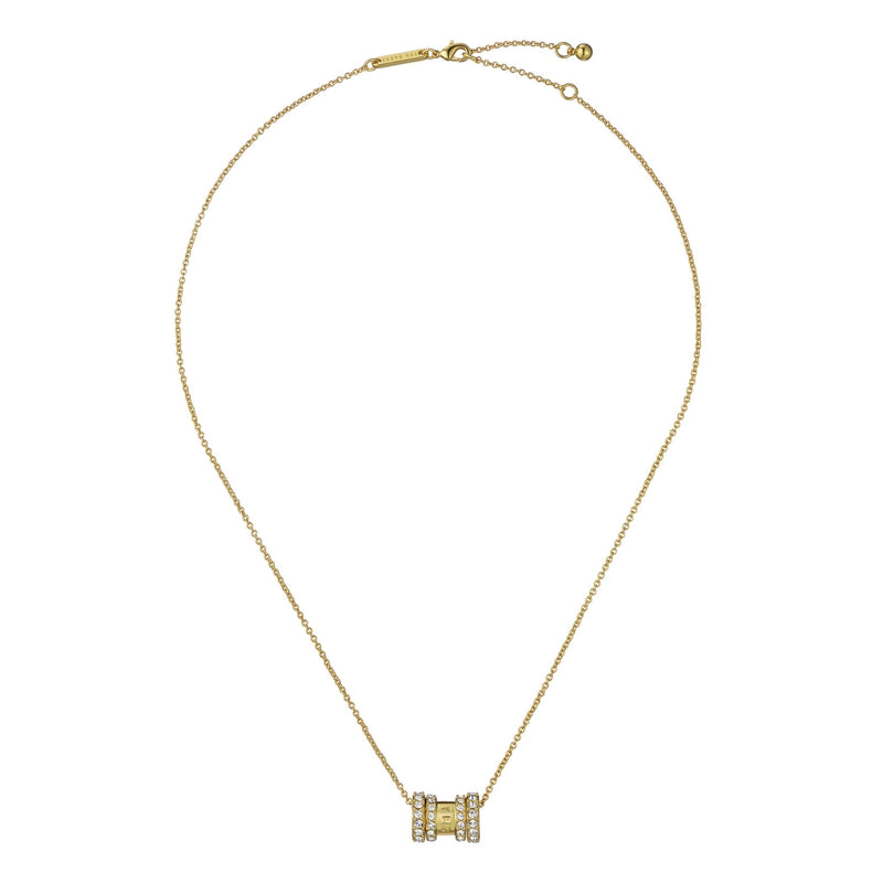 Romie Crystal Roll Necklace Gold Tone