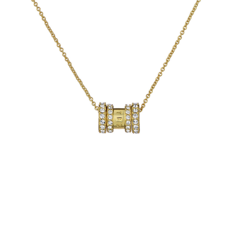 Romie Crystal Roll Necklace Gold Tone