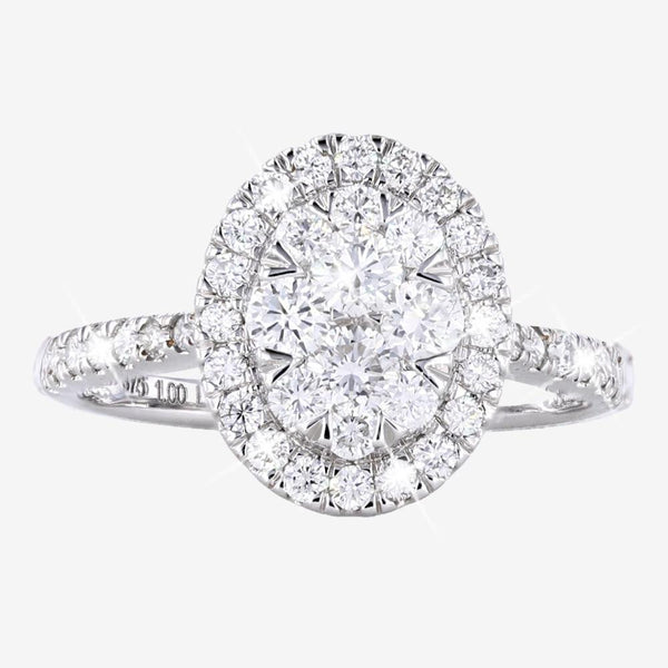 Oval Illusion Diamond Cluster