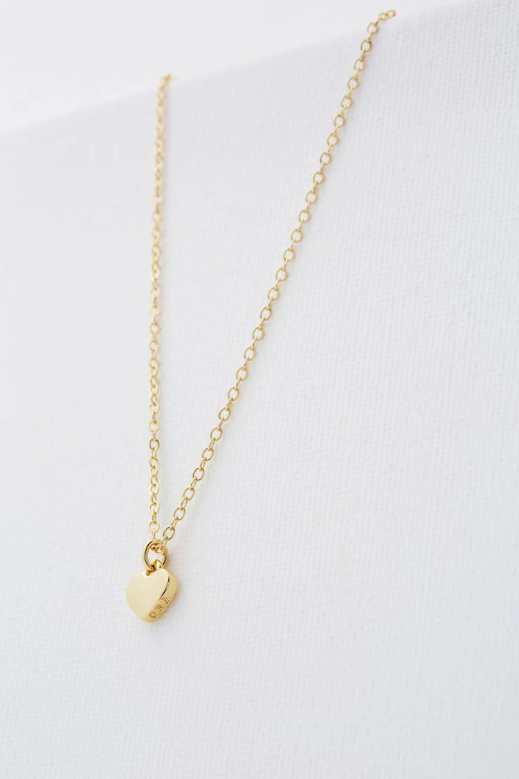 Hara Tiny Heart Pendant Necklace Gold Tone