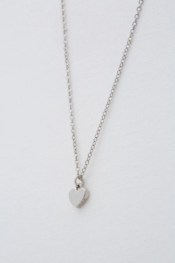 Hara Tiny Heart Pendant Necklace Silver Tone – Cunningham Jewellers
