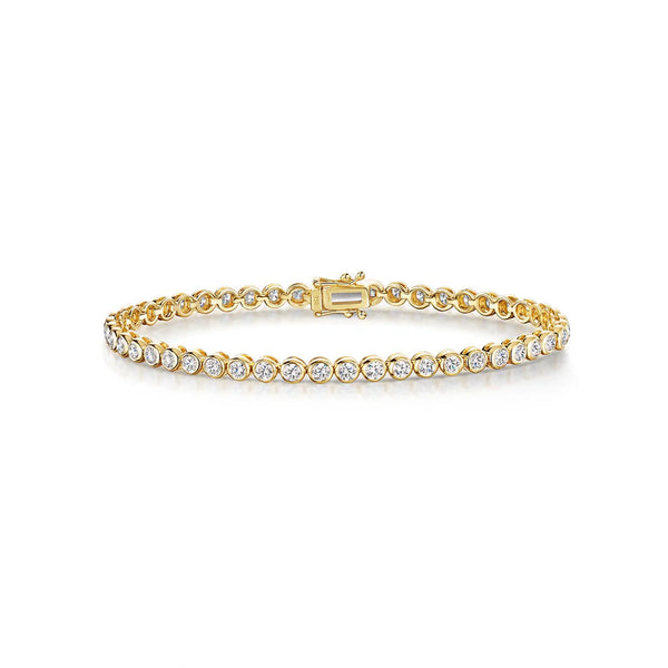 Diamond Tennis Bracelet, Rubbed Over Setting 1.02ct 9ct Gold