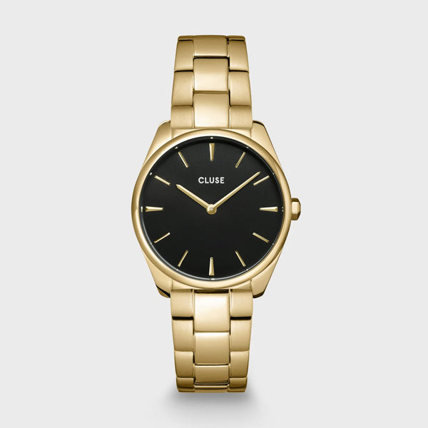 Féroce Petite Watch Steel, Black, Gold Colour