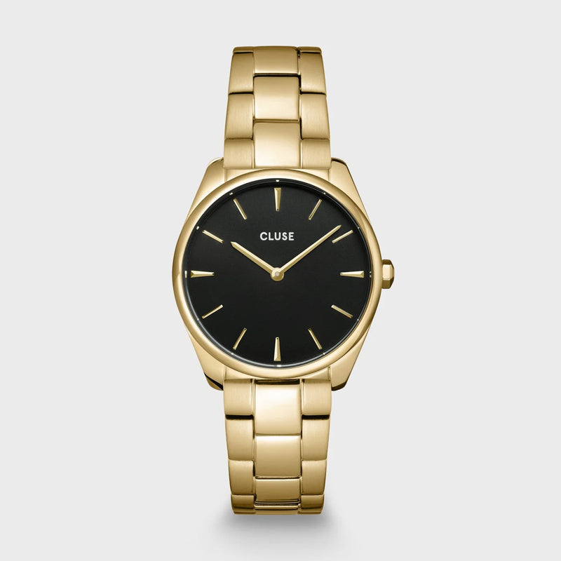 Féroce Petite Watch Steel, Black, Gold Colour
