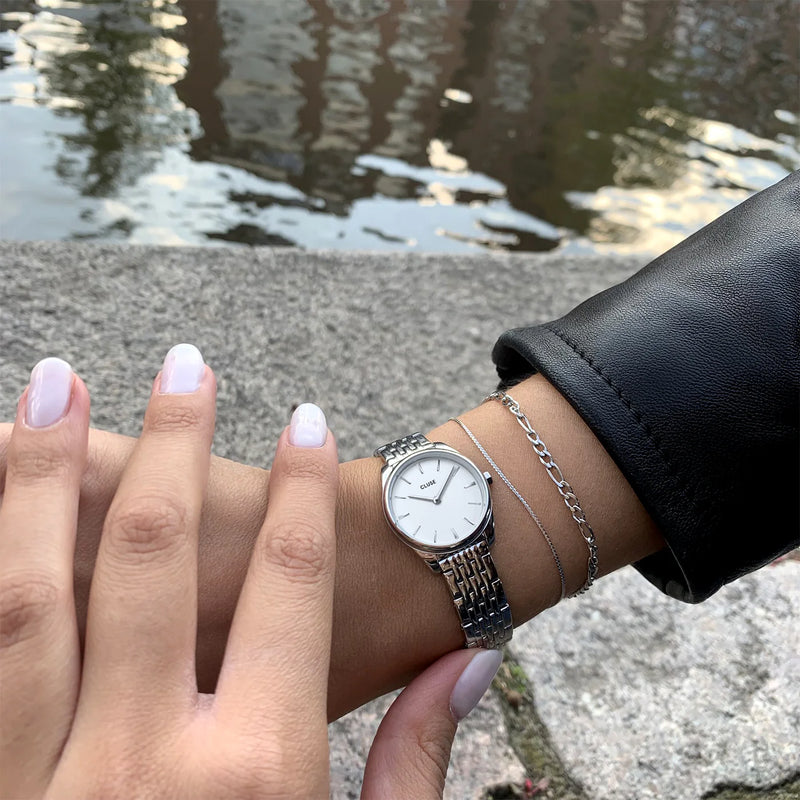 Féroce Mini Watch Steel White, Silver Colour