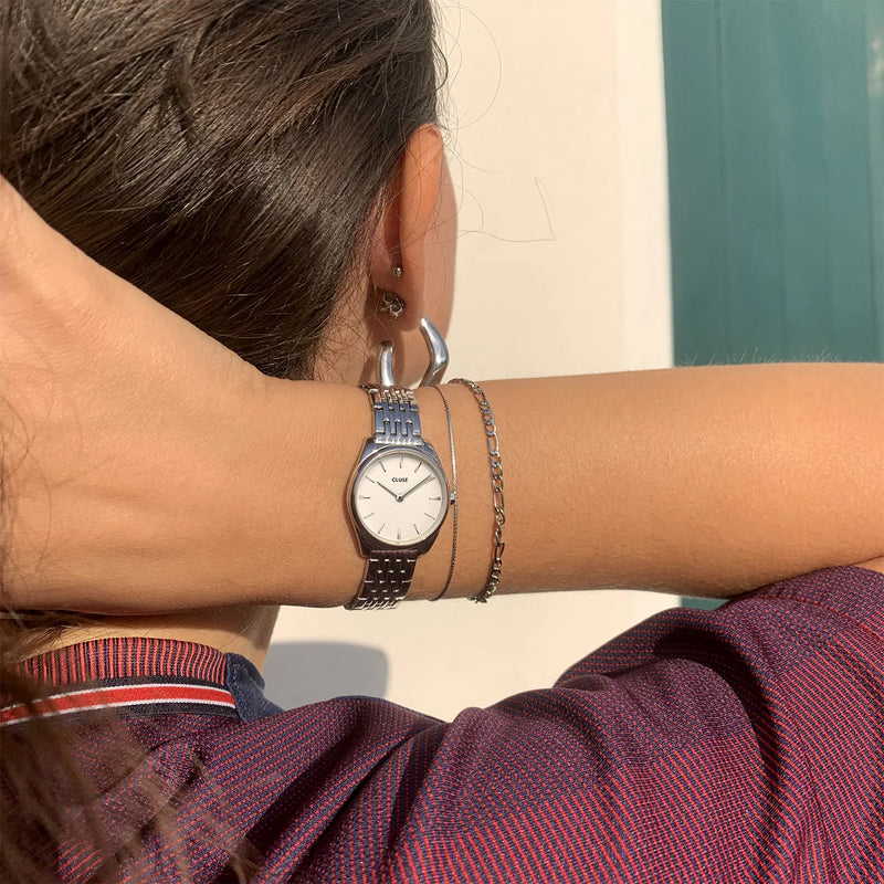 Féroce Mini Watch Steel White, Silver Colour