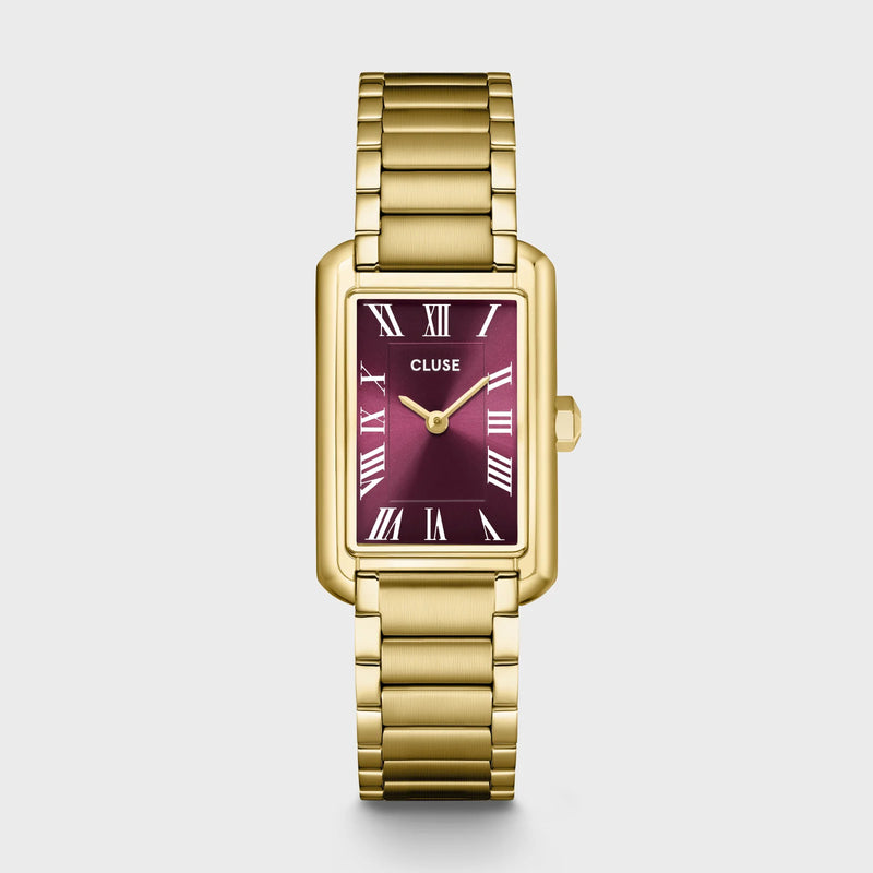 Belisenna Watch Steel, Wine, Gold Colour