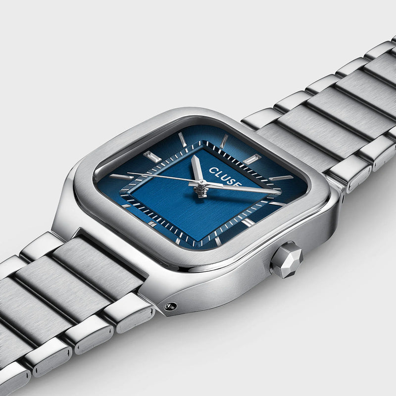 Quadrus Watch Steel, Blue, Silver Colour