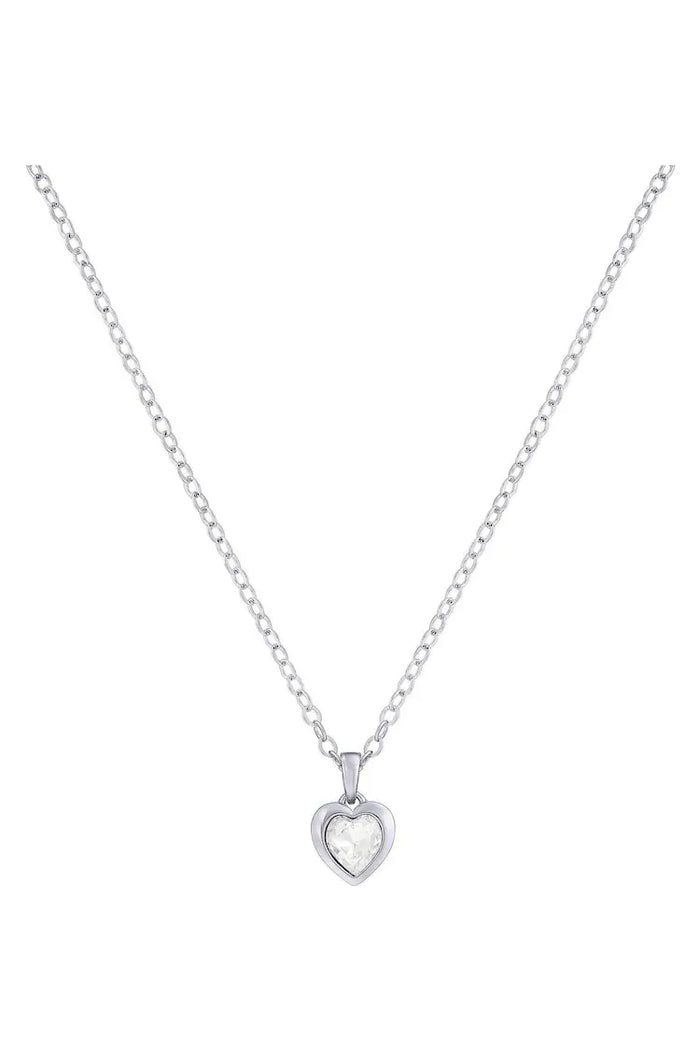 Ted Baker Hannela: Swarovski Crystal Heart Pendant Silver/crystal