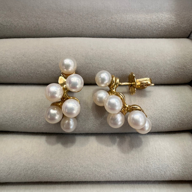 Pearl Huggie Earrings