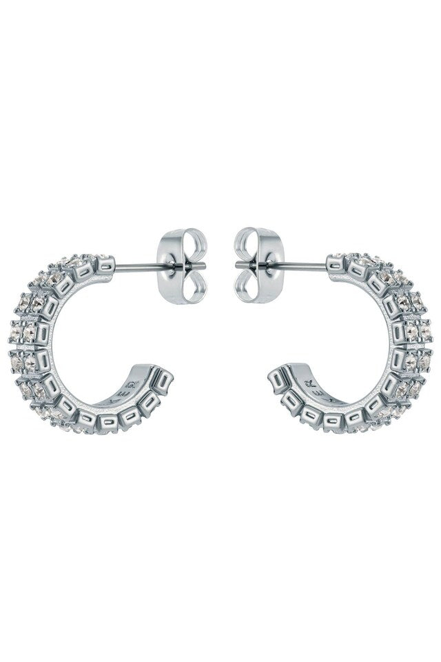 Mellrie Small Double Crystal Hoop Earrings