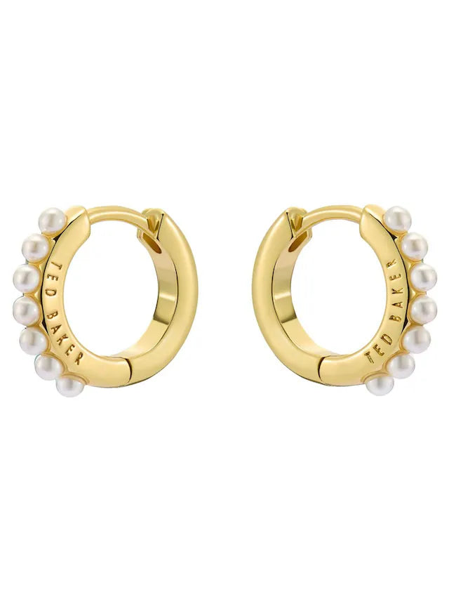 Persia Pearl Huggie Earrings