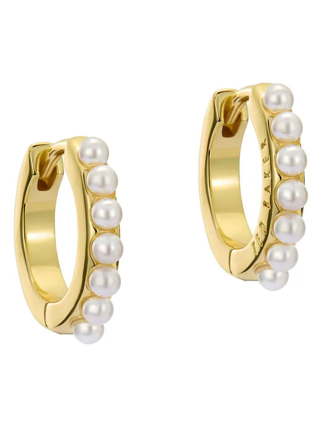 Persia Pearl Huggie Earrings