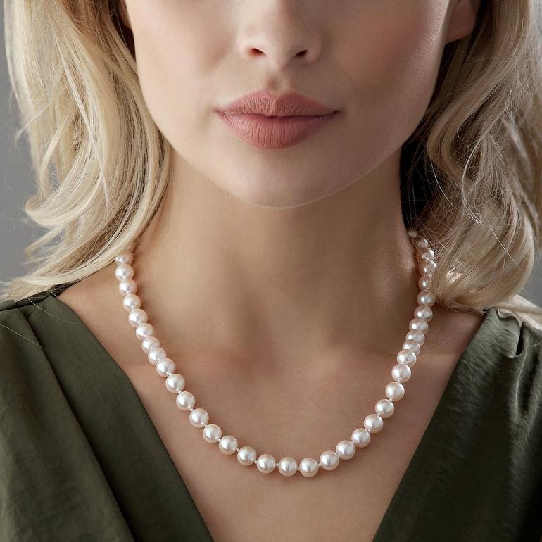 18ct Akoya Pearl Strand Necklace 8 - 8.5mm