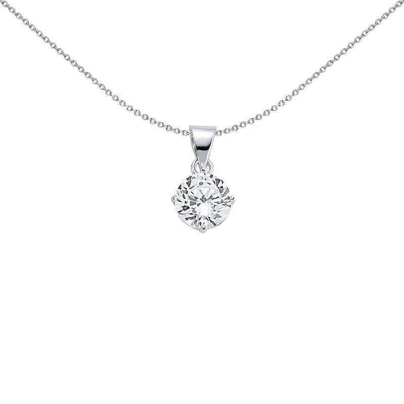 CZ Solitaire Pendant