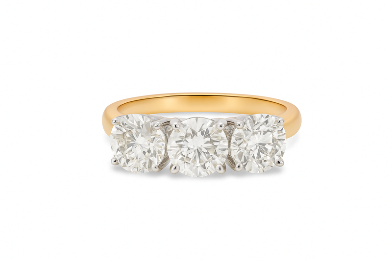 Round Brilliant Cut Diamond Three Stone