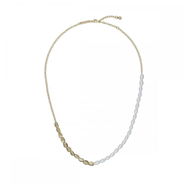 Ilenie Pearl Gold Tone Necklace