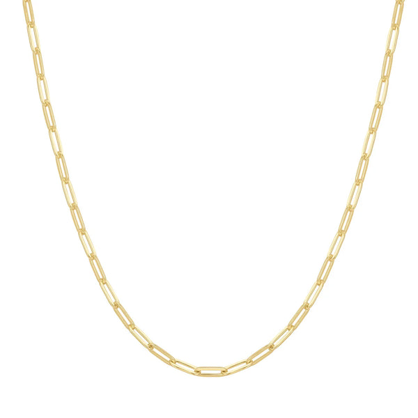 Gold Paper Clip Chain Necklace