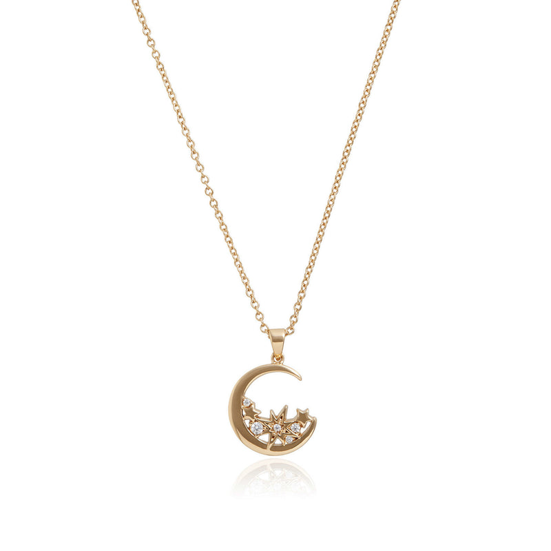 Celestial Gold Moon Necklace