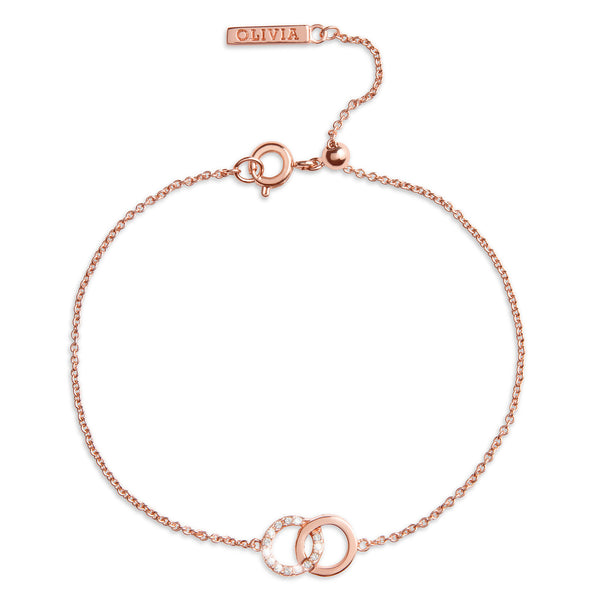 Bejewelled Classics Interlink Chain Bracelet Rose Gold