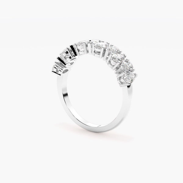 9 Stone Pear Cut Diamond Band